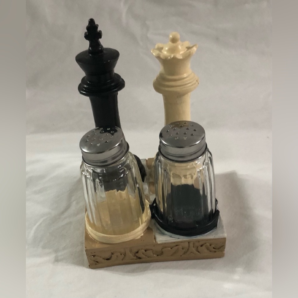 Chess-Themed Salt and Pepper Shaker Set